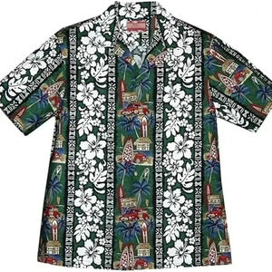 ❤️2/$50❤️[18]NWOT RJC Men  Surfing / Hawaii Pattern SS Shirt